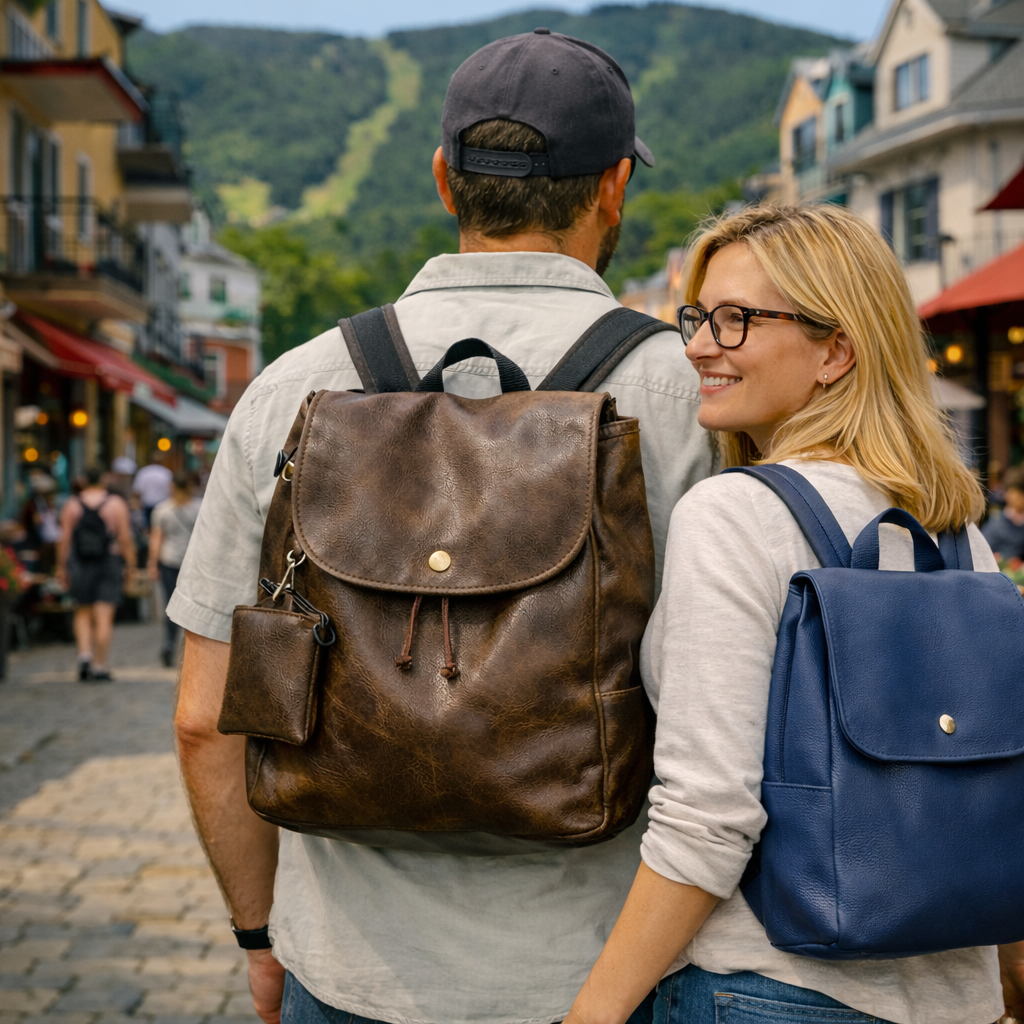 Sac à dos en cuir synthétique pour adulte - Style au choix