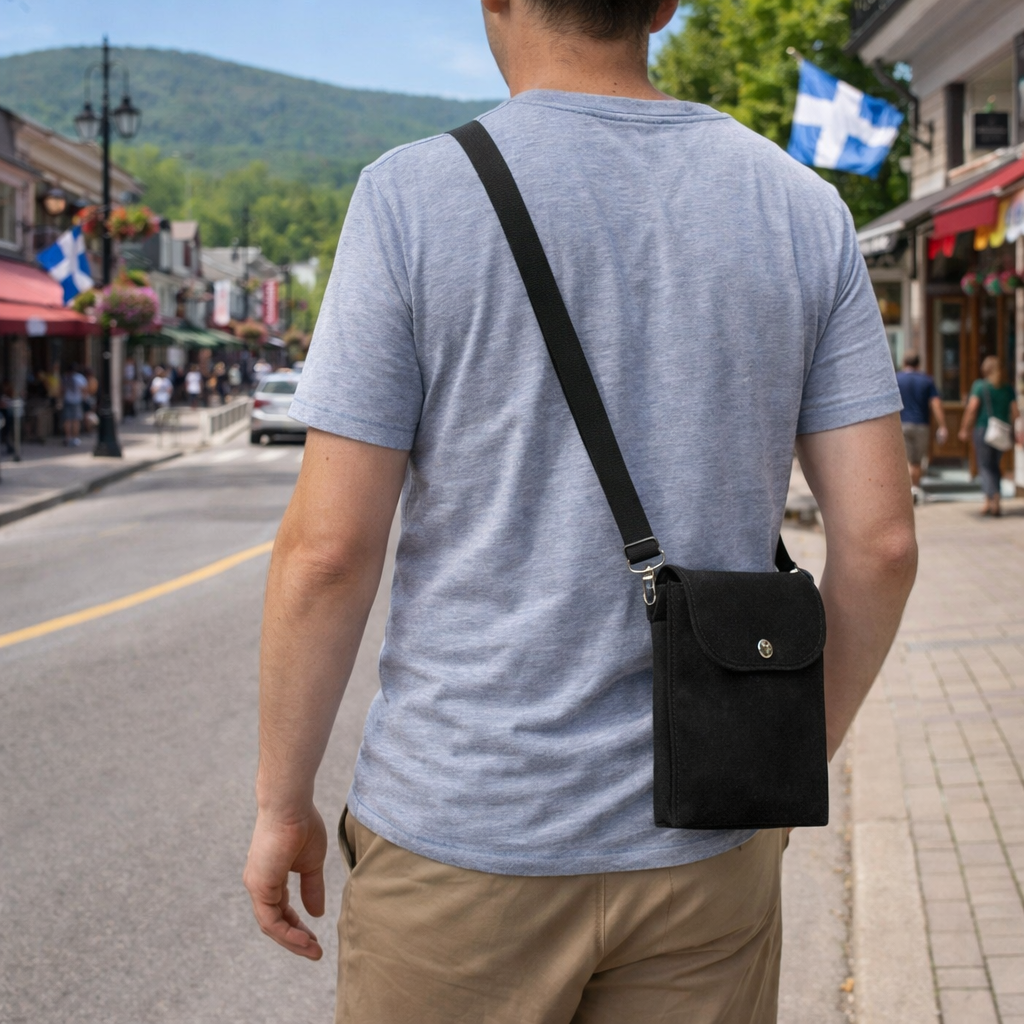 Sac bandoulière en denim recyclé - Style au choix