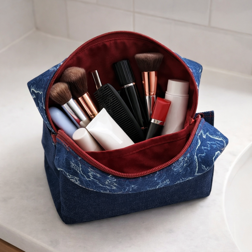 Trousse de toilette matelassée - Style au choix
