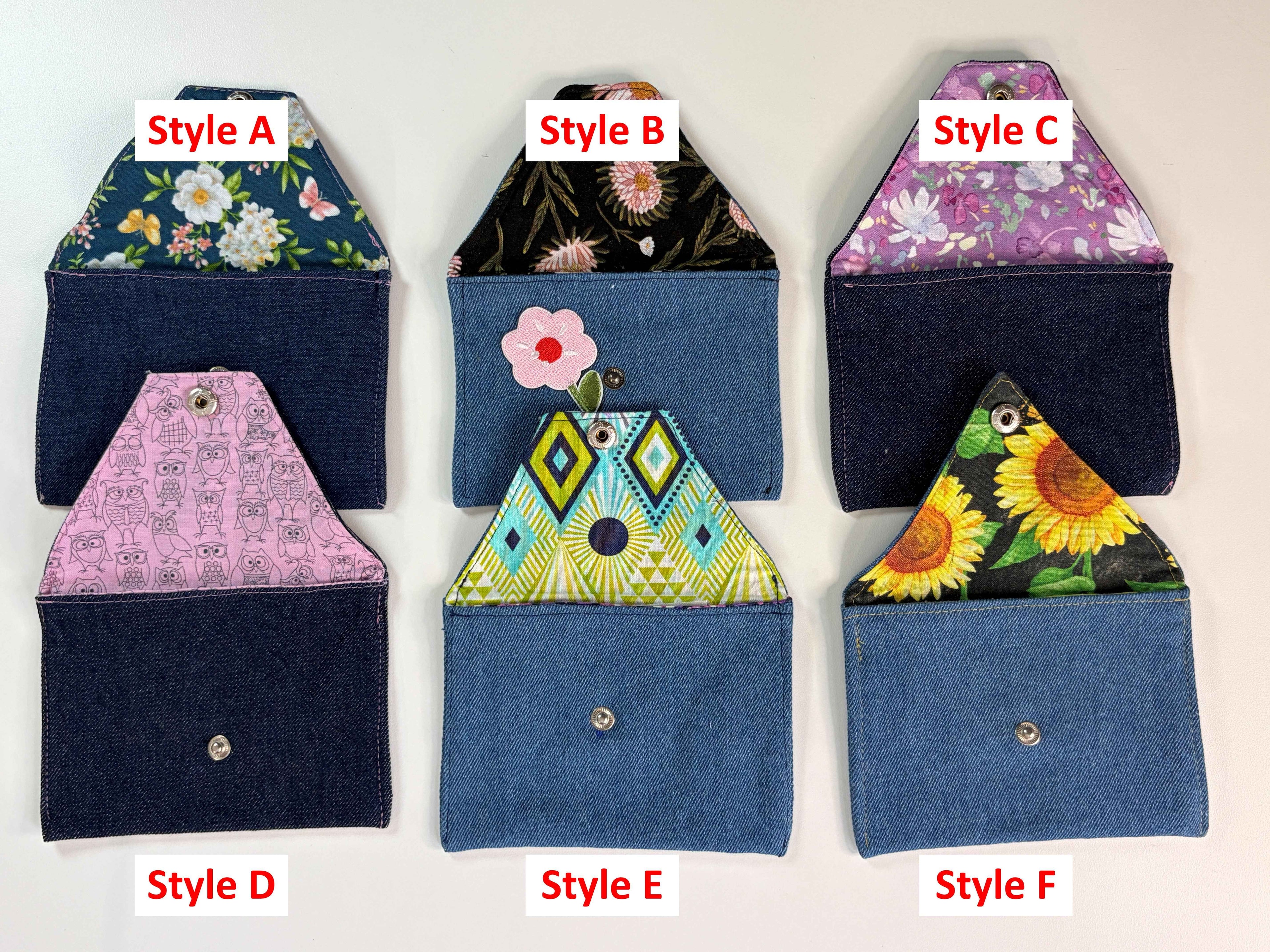 Étui pour serviette sanitaire en jeans - Style au choix