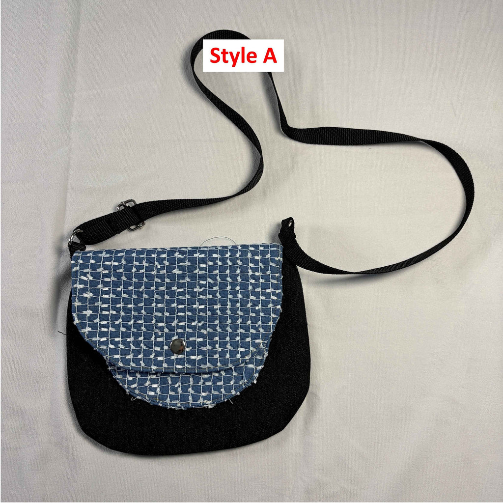 Sac bandoulière en denim recyclé