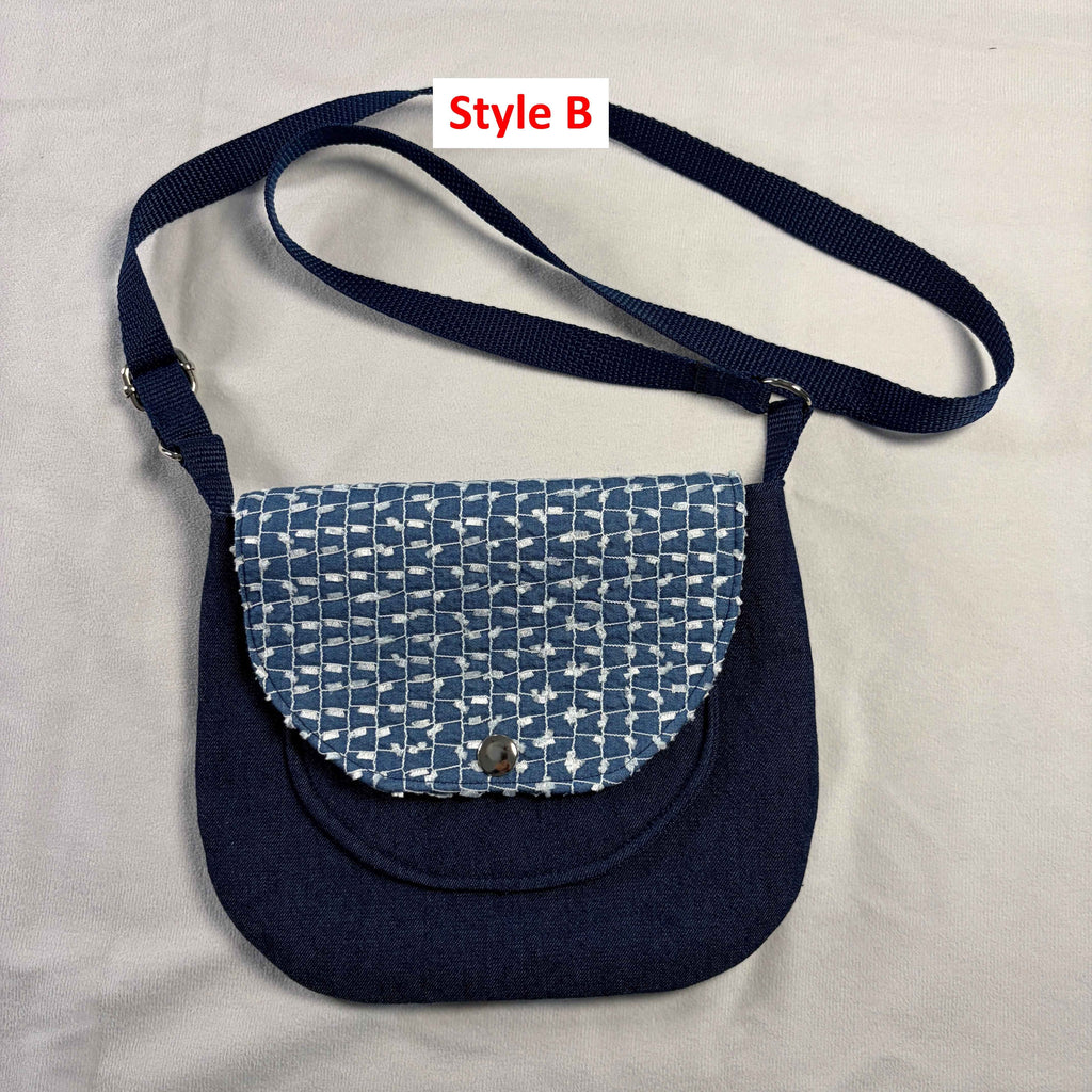 Sac bandoulière en denim recyclé