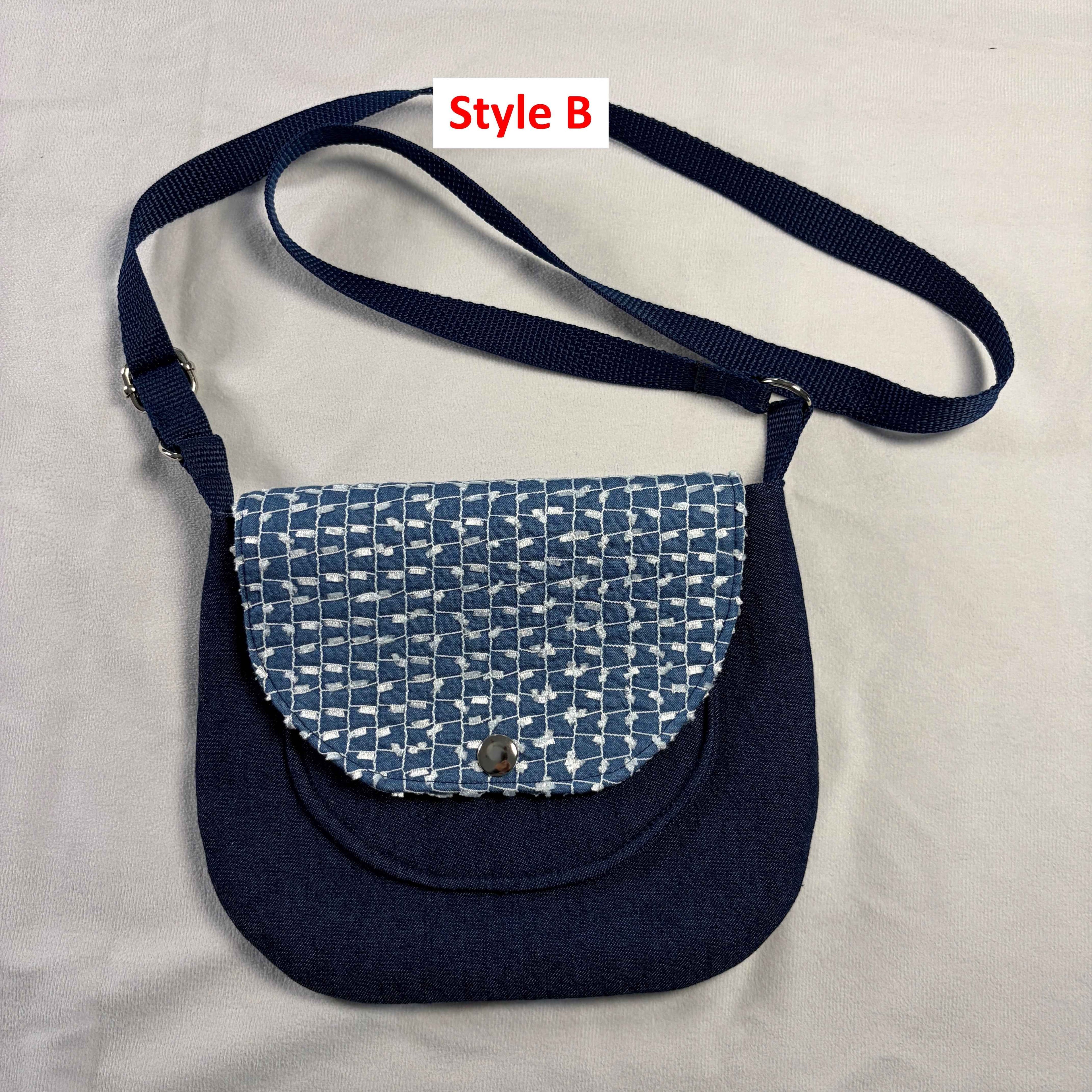 Sac bandoulière en denim recyclé