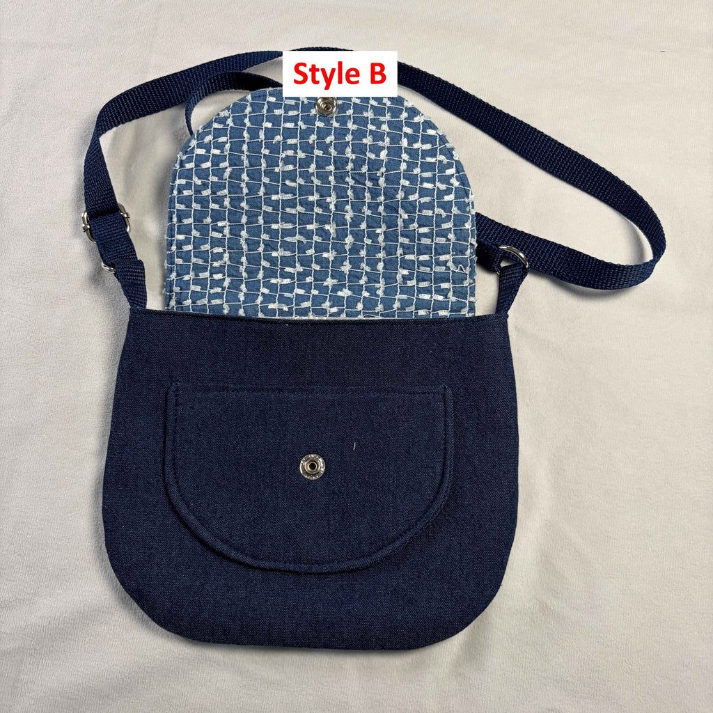 Sac bandoulière en denim recyclé
