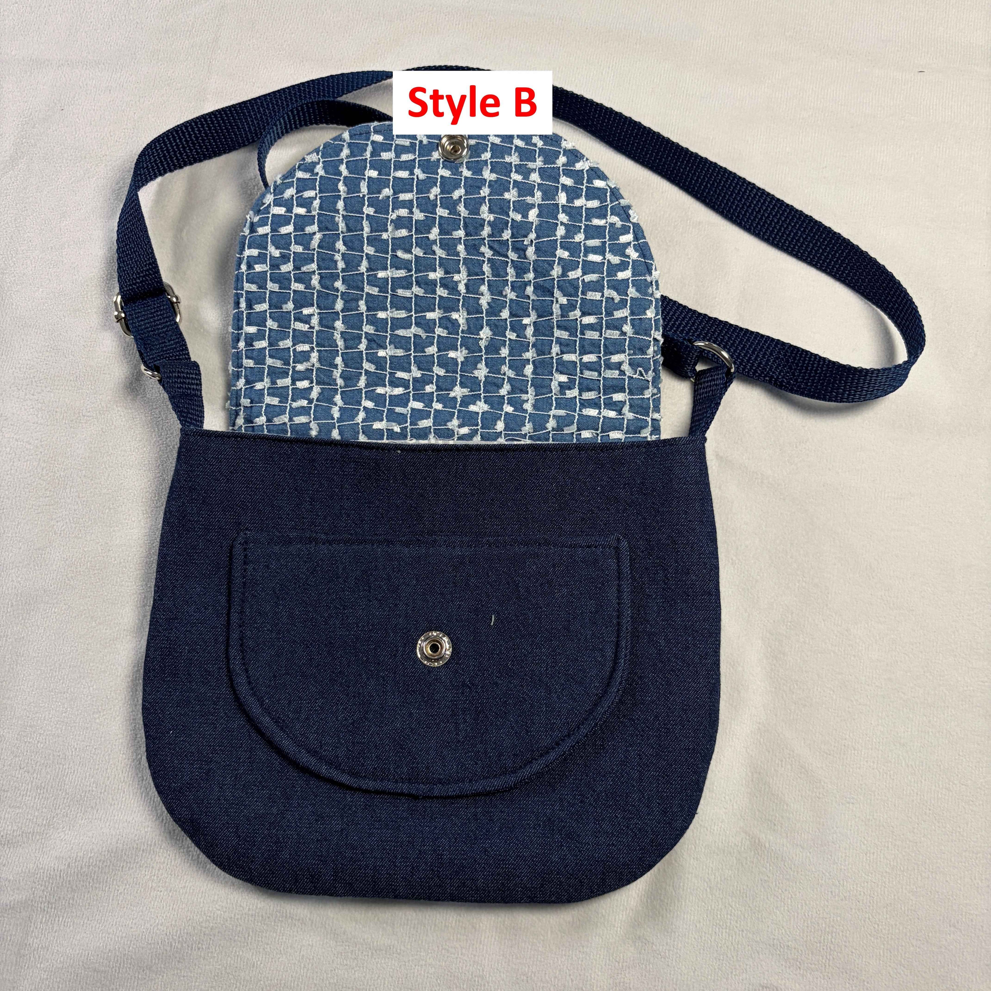 Sac bandoulière en denim recyclé