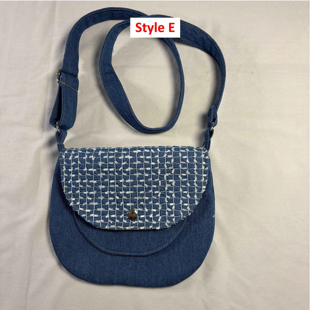 Sac bandoulière en denim recyclé