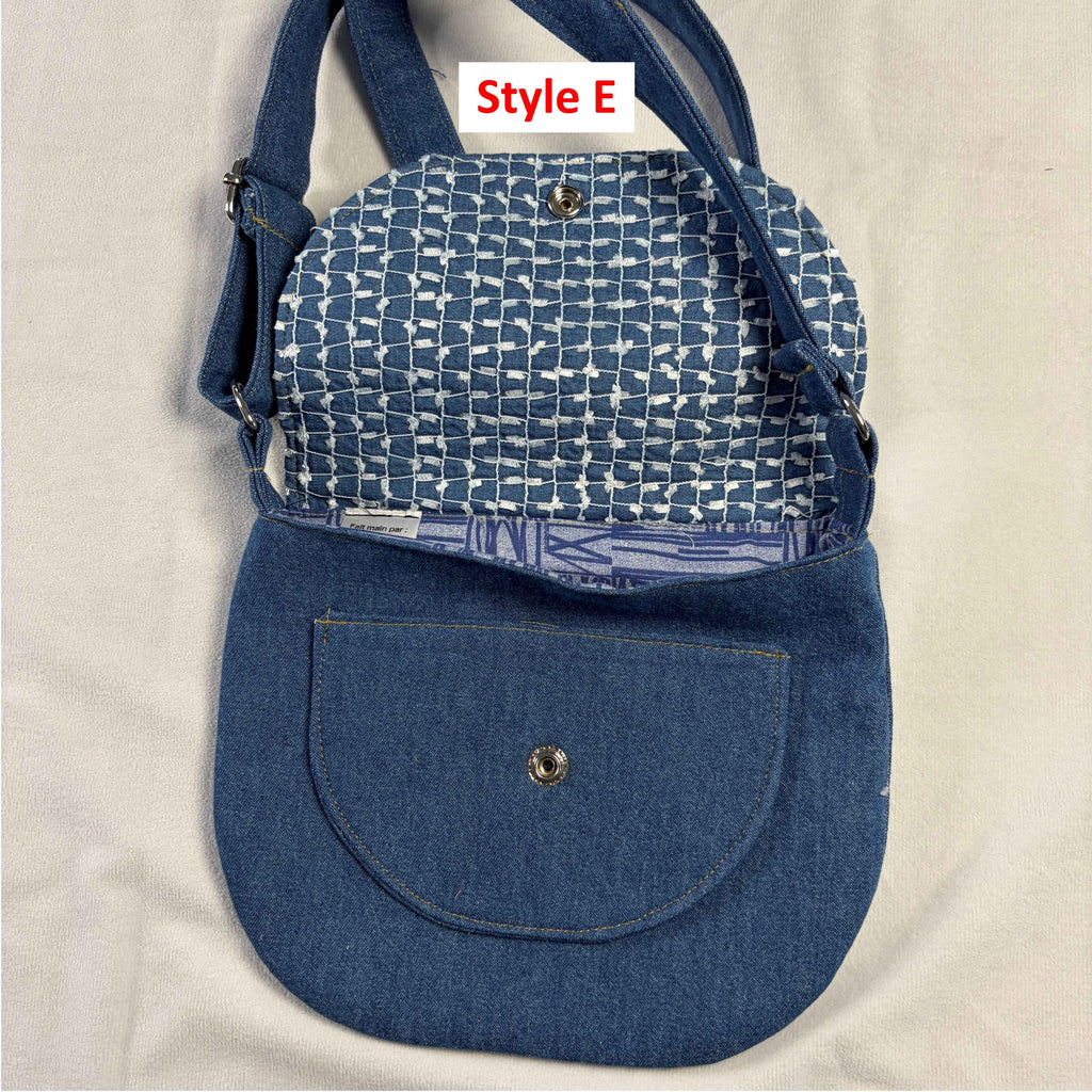 Sac bandoulière en denim recyclé