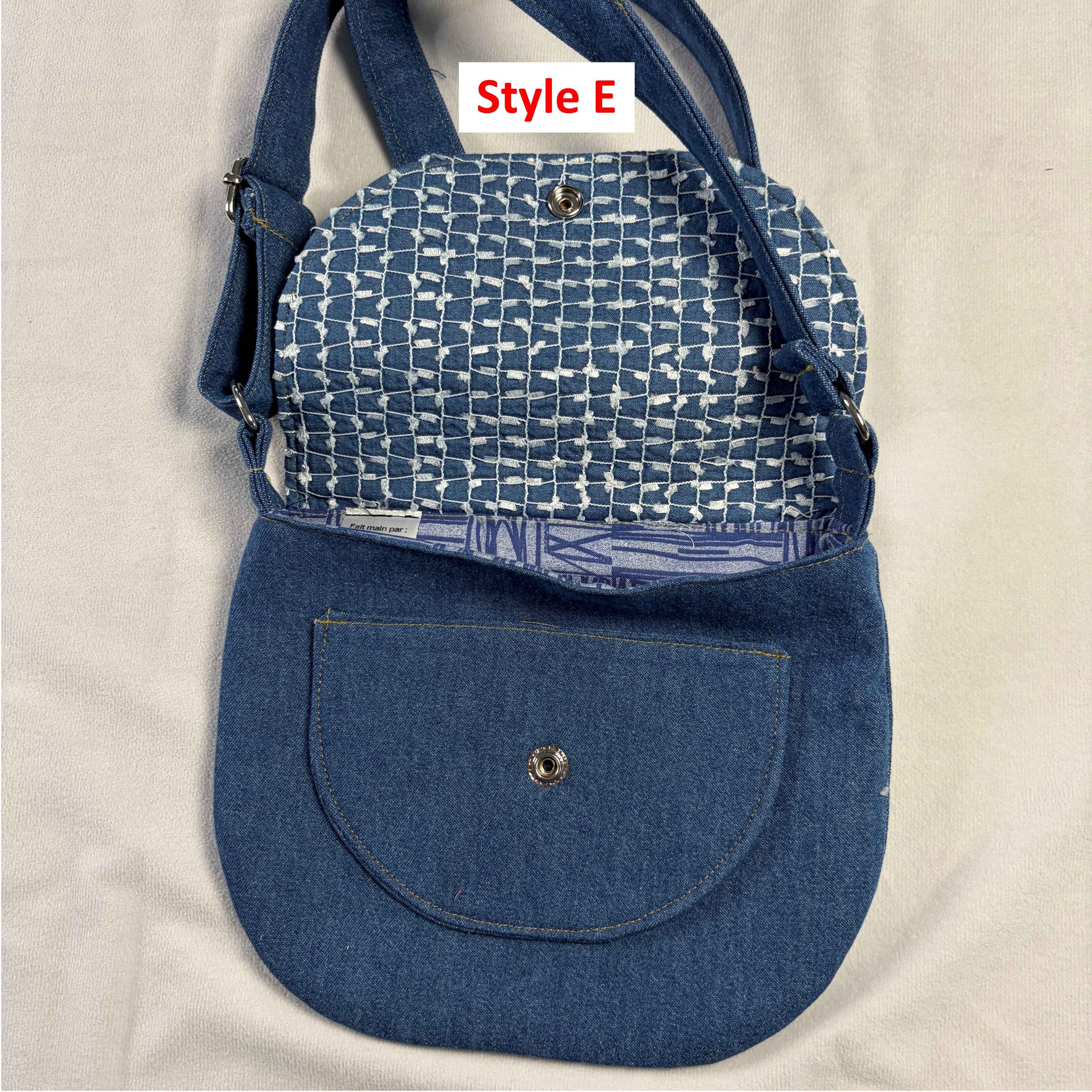 Sac bandoulière en denim recyclé