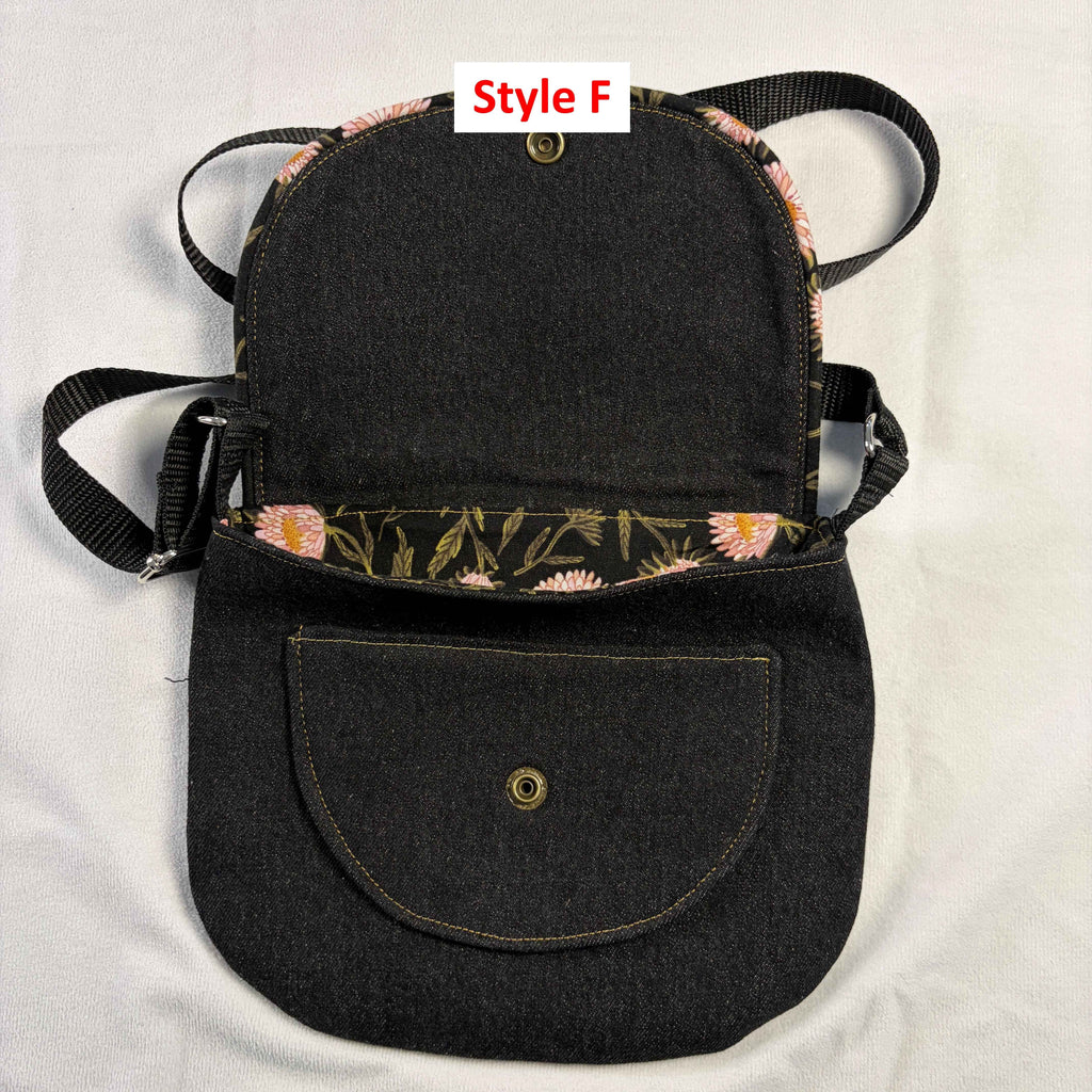 Sac bandoulière en denim recyclé