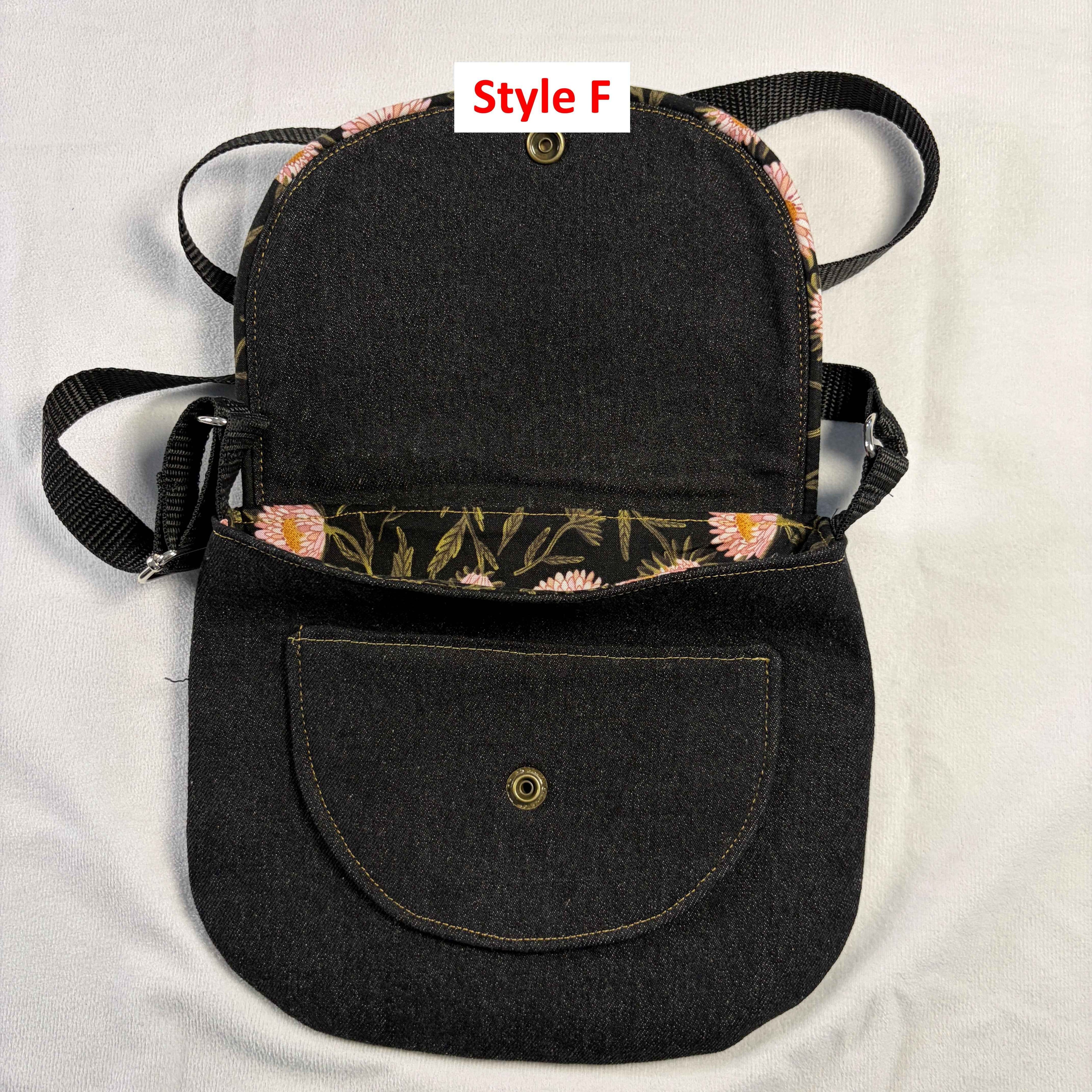 Sac bandoulière en denim recyclé