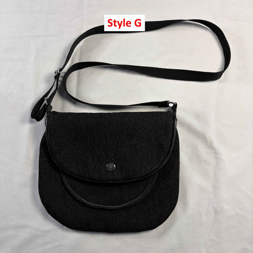 Sac bandoulière en denim recyclé