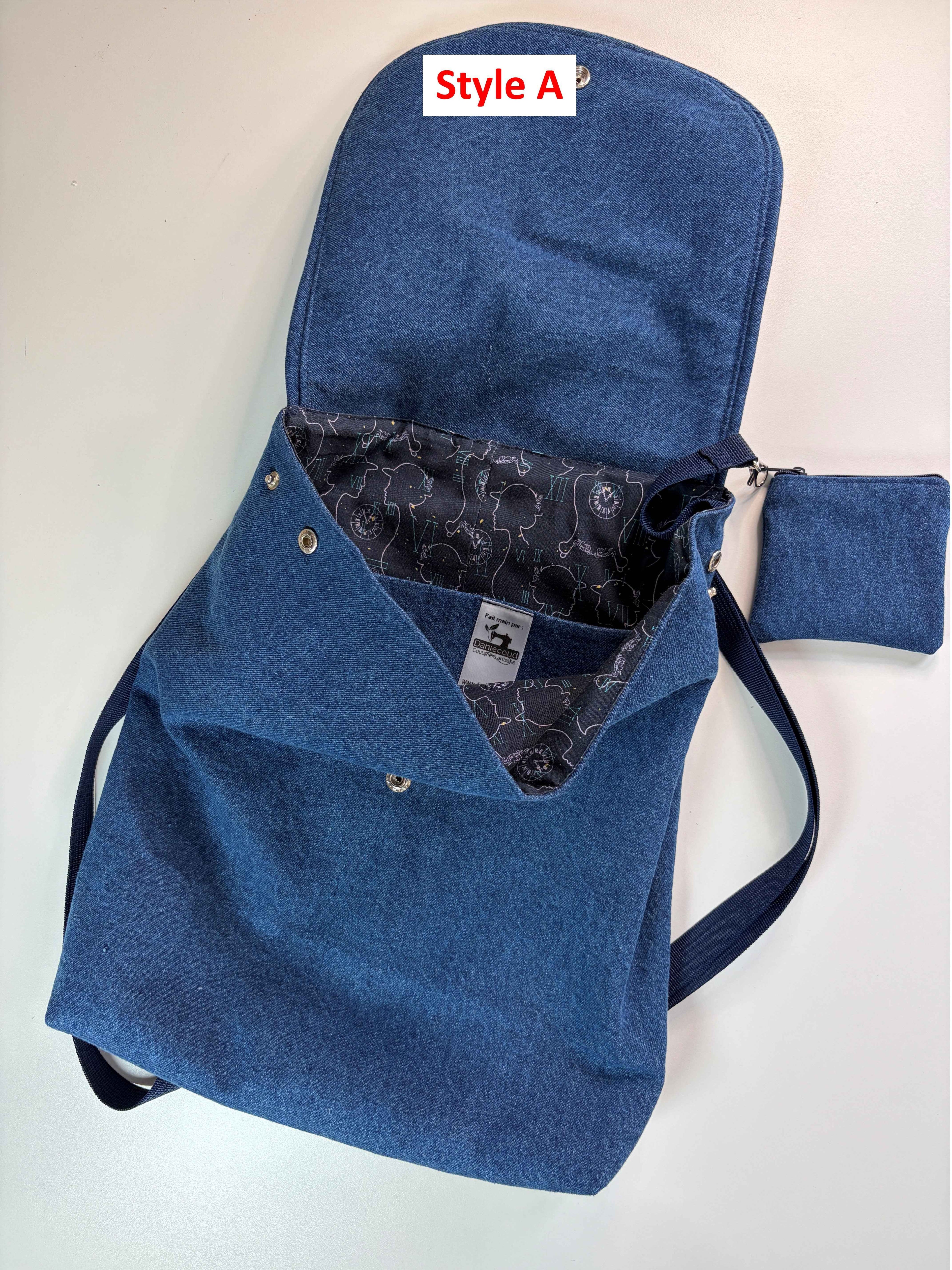 Sac à dos en denim pour adulte