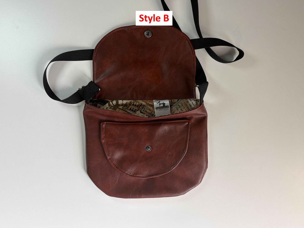 Sac bandoulière en cuir synthétique