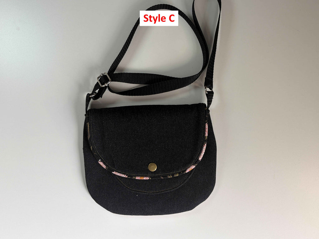 Sac bandoulière en denim recyclé