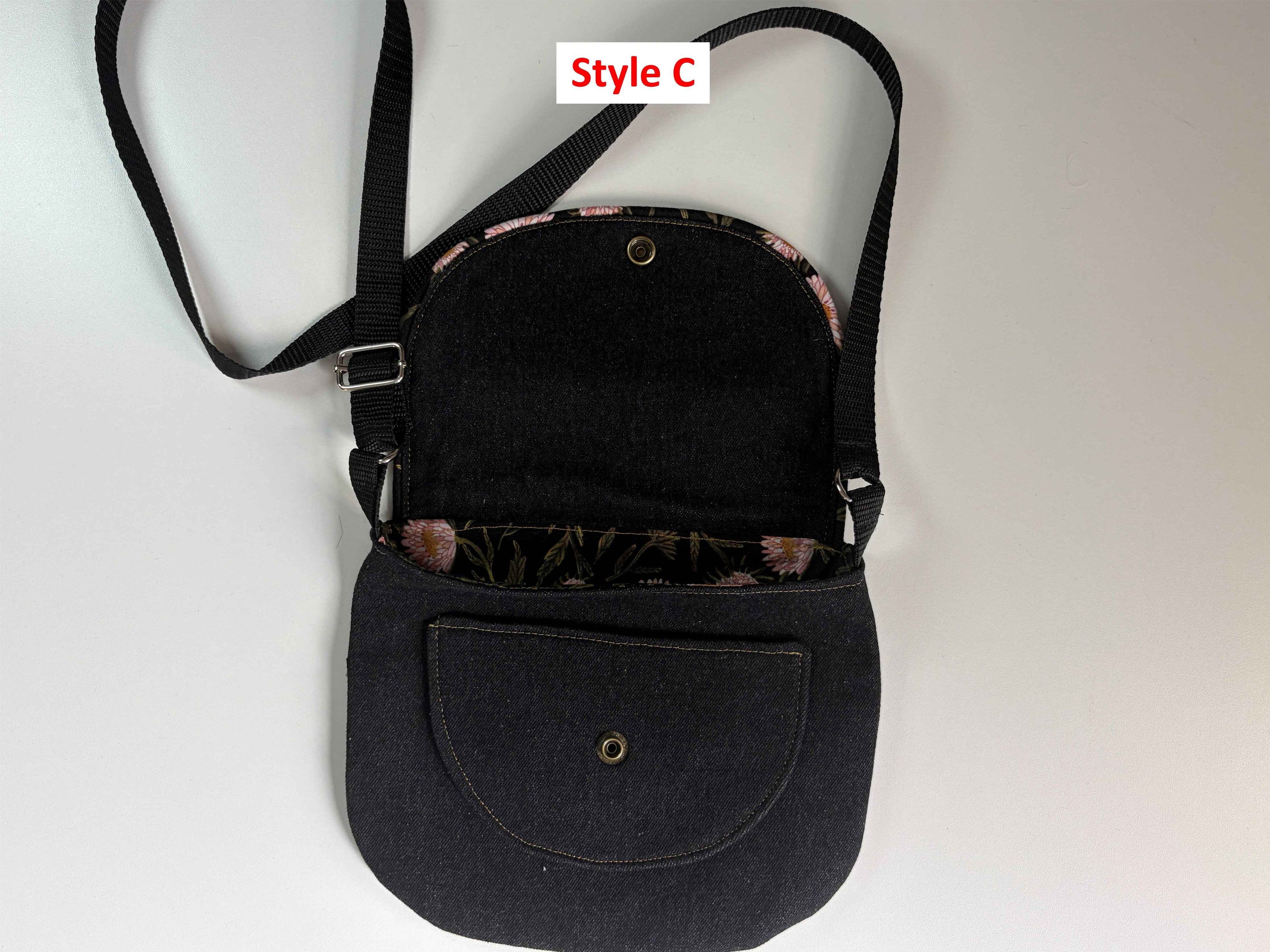 Sac bandoulière en denim recyclé