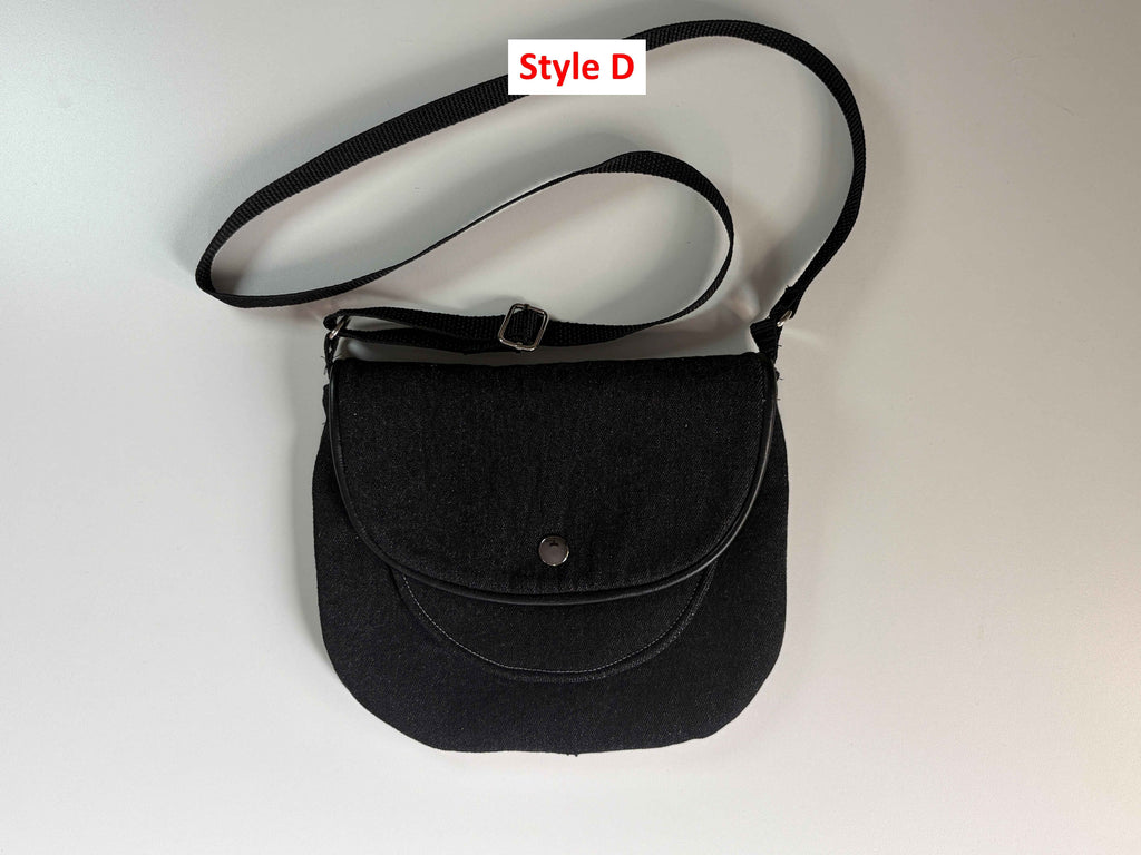 Sac bandoulière en denim recyclé