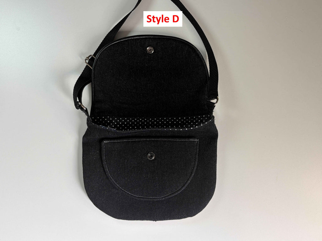 Sac bandoulière en denim recyclé