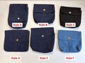 Sacoche de ceinture en denim, à bouton pression - Style au choix