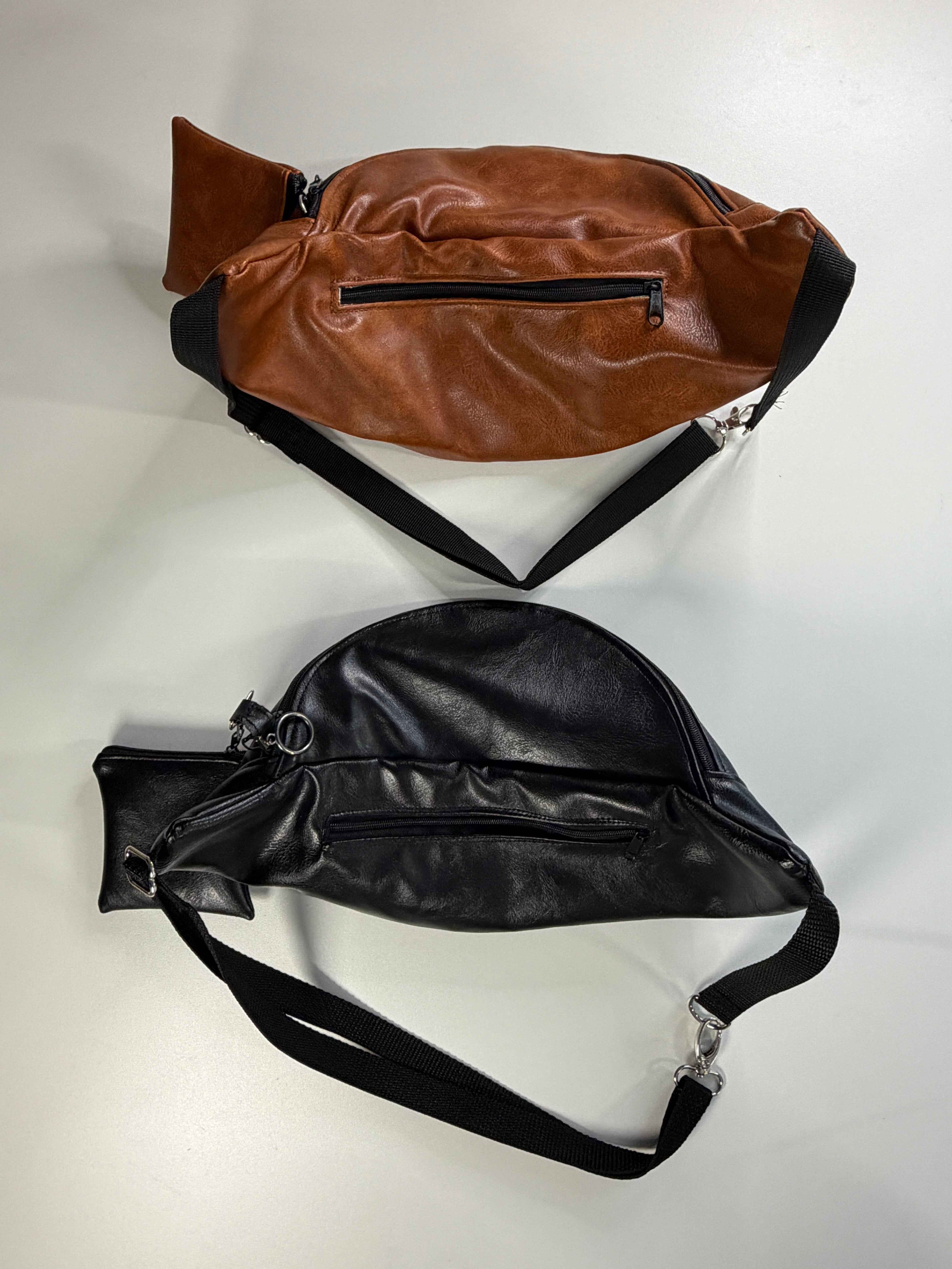 Sac ceinturon (banane) en cuir synthétique - Style au choix