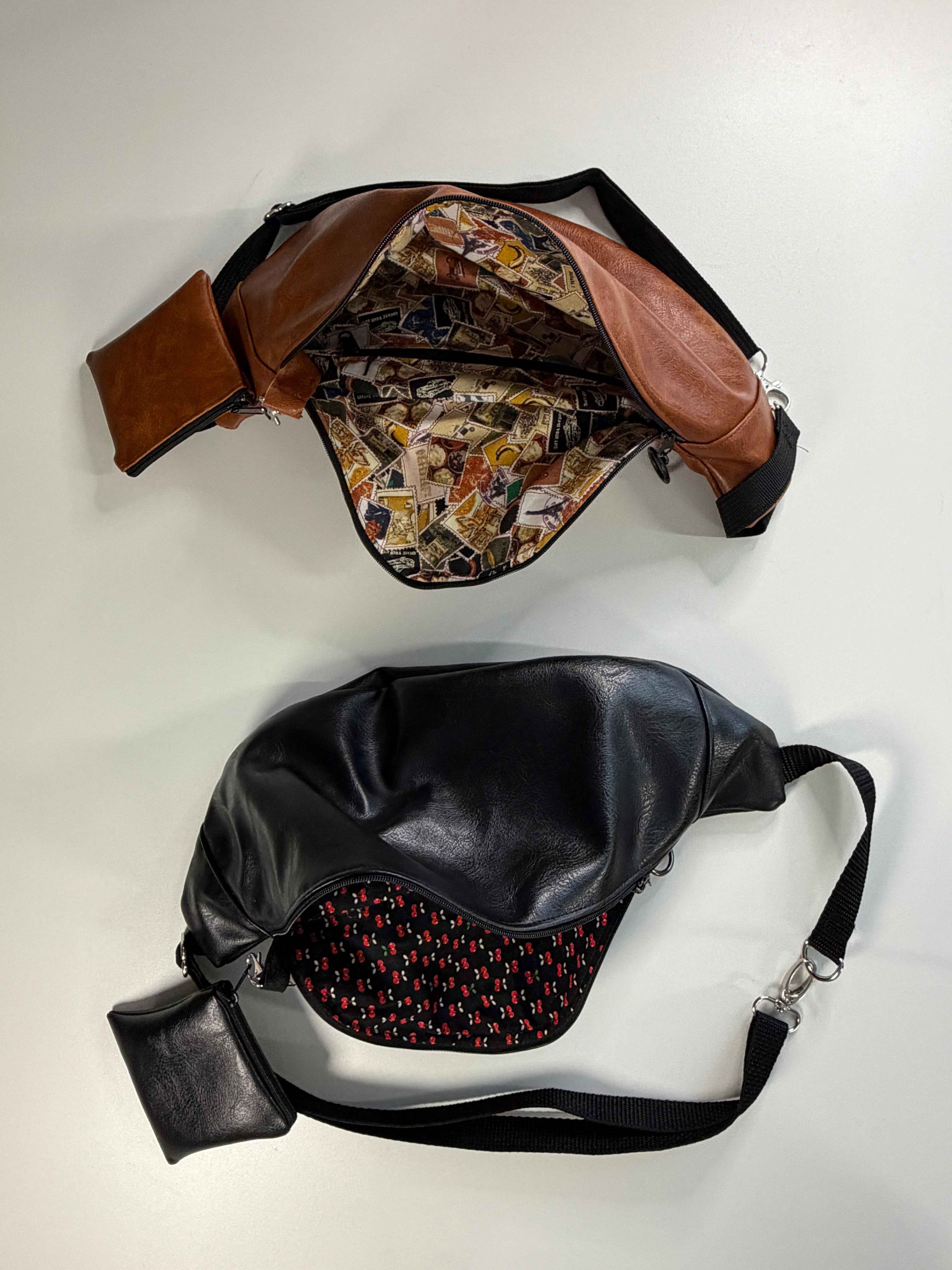 Sac ceinturon (banane) en cuir synthétique - Style au choix